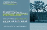 ESPACE RURAL · 2017. 5. 3. · 10-11-12 MAI 2017 SABRES Eco-musée de Marquèze. L'objet du colloque est d'interroger les enjeux de la transition ... ainsi que de sa revue Le Philotope.