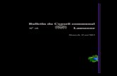 Bulletin du Conseil communal Lausanne · 2020. 9. 15. · Séance No 18 du 15 mai 2013 1063 Ordre du jour Voir Bulletin du Conseil communal No 17 du 14 mai 2013, première partie.