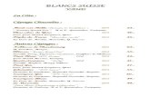 BLANCS SUISSE - Auberge Aux 2 Sapins · Assemblage de Cépages Nobles 2014 54.- Assemblage de Garanoir, Gamaret et Gamay. Cave Jean-Daniel Coeytaux, Yens Le Grain de Velours 2014