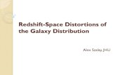 Redshift-Space Distortions of the Galaxy Distribution Alex Szalay, JHU Redshift Space Distortions Three