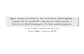 Luis Carlos Garc´ıa del Molino Saint Malo, Octobre 2012Dynamique de r´eseaux stochastiques h´et´erog`enes : impact de la variabilit´e sur les transitions entre fonctions physiologiques