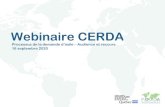 Webinaire CERDA€¦ · Webinaire CERDA . Plan de la présentation • Rappel du mandat et de la mission du PRAIDA • Le processus d’asile au Canada • Conventions internationales