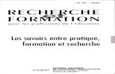 K°40 2002 INSTITUT NATIONAL PÉDAGOGIQUE RECHERCHEife.ens-lyon.fr/.../recherche-et-formation/RR040.pdf · 2012. 1. 27. · Formation.Ceux-ci ne pourront dépasser 10 pages (35000