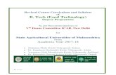 Revised Course Curriculum and Syllabus of B. Tech (Food ...FoodTech)_16.05.18.pdf · 6 | P a g e Preamble The course curricular and syllabus of UG programme of B. Tech. (Food Technology)