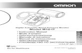User Manual Search Engine - Digital Automatic Blood Pressure … · The OMRON M10-IT Intellisense is a fully automatic blood pressure monitor, operating on the oscillometric principle.