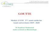 GOUTTE - Université Ahmed Benbella d'Oran - Algéfacmed-univ-oran.dz/ressources/fichiers_produits/fichier...Goutte primitive : idiopathique ou enzymatique • La goutte idiopathique