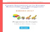 Programme ERDD'2017ipco-co.com/ERDD/papier/Programme_ERDD'2017.pdf · 2017. 2. 14. · -2-Congrès International sur les Energies Renouvelables et le Développement DurableDurable