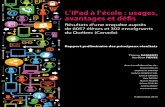 Communautés de pratique en formation générale des adultes - L’iPad à l’école : usages, avantages et …aprescours.ticfga.ca/files/2013/12/rapport_iPad_Karsenti... · 2013.