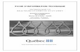 FICHE D’INFORMATION TECHNIQUE - Ministère de l ......technologie en vue de la diffusion d’une fiche d’information technique par le gouvernement du Québec, sont décrites dans