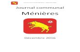 Journal communal Ménières...Journal communal de Ménières – Décembre 2016 Image de la couverture: Armoiries de la Commune de Ménières: De gueule à sanglier rampant d’or,