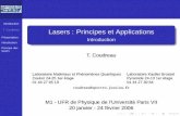 Lasers : Principes et Applications - Introductionthomas.coudreau.free.fr/Documents/introduction_laser.pdf · 2006. 2. 24. · lasers Ref´ erences´ En franc¸ais Les lasers : cours