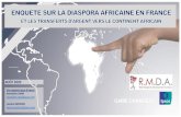 Enquête sur la diaspora africaine en France et les transferts d ......5 ©Ipsos / RMDA –Enquête sur les transferts d'argent vers les pays d'origine -Juillet 2020 PROFIL DE L’ÉCHANTILLON