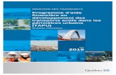 MINISTÈRE DES TRANSPORTS · Dans le cadre de la Politique de mobilité durable – 2030 (PMD 2030) et en lien avec les objectifs véhiculés par le Plan d’action 2013-2020 sur