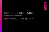 GRILLE TARIFAIRE...Le présent document (Grille tarifaire 2020) expose les tarifs établis par l’ARTM dès le 1 er octobre 2020 pour les services offerts par les organismes publics