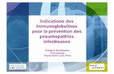 Immunoglobulines pour la prévention des pneumopathies F ......Les immunoglobulines • 2 structures fonctionnelles • Fab : fixation de l’antigène • Fc : fixation avec des récepteurs