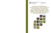 Directives d'application volontaire pour la conservation ...RPG(AA) Ressources phytogénétiques (pour l’alimentation et l’agriculture) SIG Système d’information géographique