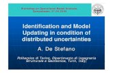 Identification and Model Updating in condition of distributed ...Identification and Model Updating in condition of distributed uncertainties A. De Stefano Politecnico di Torino, Dipartimento