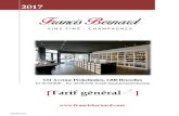 Tarif général - Francis Bernard PDF 20...20/09/2017 2017 131 Avenue Prekelinden [Tarif général ] , 1200 Bruxelles Tel : 02 735 68 80 – Fax : 02 736 24 38 - E-mail : francis.bernard@skynet.be