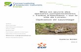 Mise en œuvre des mesures compensatoires Tortue d’Hermann » sur le site de … · 2016. 5. 11. · Plan Nationaux d’Actions Natura 2000 Biodiversité Patrimoine culturel et