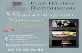 Ecole Hôtelière Renouveau...Ecole Hôtelière Renouveau ecole_hoteliere_renouveau @LyceeRenouveau Ecole Hôtelière Renouveau Allée Colcombet - 42530 Saint-Genest-Lerpt Un Repas