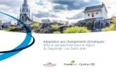 Saguenay–Lac-Saint-Jean — Adaptation aux changements ......6 ADAPTATION AUX CHANGEMENTS CLIMATIQUES : DÉFIS ET PERSPECTIVES POUR LA RÉGION DU SAGUENAYfiLACflSAINTflJEAN Les ressources