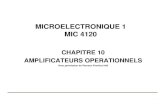 MICROELECTRONIQUE 1 MIC 4120MIC 4120 - dartec.com · 2017. 11. 27. · Un amplificateur opérationnel, ou AOP, est un amplificateurUn amplificateur opérationnel, ou AOP, est un amplificateur