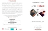 Programme Duo Tokyo - Pianissimes€¦ · Nicolas BALDEYROU, clarinette - Florian CAROUBI, Piano 10e FESTIVAL Saint-Germain-au-Mont-d’Or Du 26 au 28 juin Roger MURARO, Trio DALI,