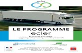 LE PROGRAMME ecler - La C2E · 2019. 6. 18. · secteur de la logistique et des unités frigorifiques connectées. Ces actions à destination des acteurs de la chaîne logistique