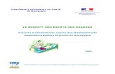 LE RESPECT DES DROITS DES USAGERS · 2012. 5. 9. · Le respect des droits des usagers – Recueils d’informations auprès des établissements hospitaliers de Bourgogne - ORS Bourgogne