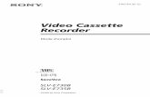 Video Cassette Recorder · 2018. 11. 14. · Introduction 1 Video Cassette Recorder ©1998 by Sony Corporation SLV-E730B SLV-E735B Mode d’emploi 3-861-941-21 (1) PAL SECAM NTSC