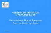 ASSEMBLEE GENERALE 13 NOVEMBRE 2017...Thérèse BESSETTE -Pierre DIVETAIN -Marie-Marguerite GABILLARD • Vote sur composition CA . 13/11/2017 33 . Politique pour l’ année en cours