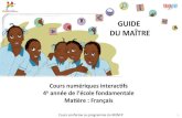 GUIDE& DU&MAÎTRE& · 2020. 4. 28. · Étape&1&:&MISE&EN&ROUTE& 5 MISE&EN&ROUTE& Cours&17&:&DIFFÉRENCIERDES&HOMOPHONES& Guide"du"maître"–4"AF"–Français":"Orthographe" Écran"01/10"