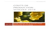 Couts de Production Viticole 2019 - UGVC€¦ · ou des modifications de pratiques culturales qui auront des conséquences sur les coûts de production immédiatemment. Par souci