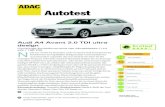 Autotest - ADAC...Autotest Audi A4 Avant 2.0 TDI ultra design Fünftürige Kombilimousine der Mittelklasse (110 kW / 150 PS) icht nur von der A4 Limousine, auch von der bei Audi Avant