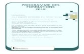 PRORAMME DES &ORMATIONS 2018 · VOCABULAIRE NERLANDAIS ... prévention, évauation,…) et 3 heures de pratique (extintion ave de l’eau, de la poudre, O2, de la mousse, extintion