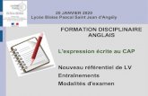 FORMATION DISCIPLINAIRE ANGLAIS L'expression écrite au CAP …ww2.ac-poitiers.fr/anglais_lp/sites/anglais_lp/IMG/pdf/... · 2020. 5. 1. · L'expression écrite dans le référentiel