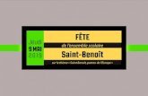 FÊTE Jeudi 9 MAI de l’ensemble scolaire 2019 Saint-Benoît...ête de l’ensemble scolaire -Benoît Jeudi 9 mai 2019 enoît, che des moines on , nous nous oi.-nous de ne rien amour