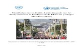 Manifestations en Haïti : Leurs impacts sur les droits humains ......2021/01/15  · En outre, les manifestations et les barricades érigées, notamment en 2019, ont grandement affecté