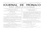 CENTIÈME ANNÉE. — JOURNAL DE MONACO · CENTIÈME ANNÉE. — No 5.224 Le Numéro 30 Ir. LUNDI if3 NOVEMBRE 1957 JOURNAL DE MONACO Bulletin Officiel de la Principauté JOURNAL,