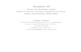 Analyse II - Cédric Villanicedricvillani.org/sites/dev/files/old_images/2013/03/ana... · 2019. 4. 2. · Analyse II Cours de deuxi`eme ann´ee ... Interpolation complexe 36 II-3.