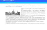 L’Exposition Industrielle de Reims de 1903dtant.free.fr/916.pdfla direction de M. Bilbassof, attaché au ministères des Finances de Russie, et inaugurée le 27 juillet par une cérémonie