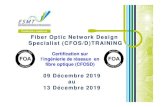 Fiber Optic Network Design Specialist (CFOS/D)TRAINING · 2019. 11. 22. · Fiber Optic Network Design Specialist (CFOS/D)TRAINING Certification sur l’ingénierie de réseaux en
