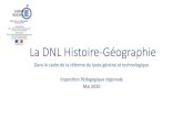 La DNL Histoire-Géographie - Académie de Montpellier · 2020. 11. 29. · Possibilités de mise en œuvre d’une DNL HG dans un établissement… Scénario 2 (faisable) : pas de