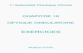 CHAPITRE 16 OPTIQUE · PDF file 2020. 3. 16. · OPTIQUE ONDULATOIRE EXERCICES Wulfran Fortin. Liste des exercices 1. Exercice 1 Exercice 2 Exercice 3 Exercice 4 Exercice 5 Exercice