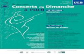 saison 2014 Concerts du Dimanche à l’ULB - Michel Lysight...• Michel lYsIGHt, Concerto pour saxophone Soliste : simon DIrICQ • Dag WIren, sérénade op. 11 14 / 12 / 2014 Autour
