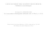 LES ECHOS DE SAINT-MAURICE Edition numérique · 2013. 3. 26. · K. Staab, Die Thessalonicherbriefe, (Regensburger Neues Testament) ... über das Neue Testament, Göttingen 1894.