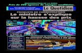 P. 4 Le Quotidien · 2021. 1. 23. · Le Quotidien D'ORAN Edition Nationale d'Information Editée par la SPA ORAN - PRESSE au Capital de 195. 923.000,00 DA T out n’a pas encore