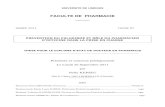 FACULTE DE PHARMACIE - Université de Limogesaurore.unilim.fr/theses/nxfile/default/5917a489-5101-4...UNIVERSITE DE LIMOGES FACULTE DE PHARMACIE DOYEN DE LA FACULTE : Monsieur le Professeur