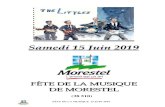 Samedi 15 Juin 2019 - Mairie Morestel · 2019. 3. 26. · chacun ! Blues, variétés française et internationale, Musette, chansons françaises, Métal festif et folklorique, Musique