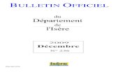 ULLETIN OFFICIEL - Département de l'Isère · 2012. 3. 6. · 3 BODI N° 236 de décembre 2009 BULLETIN OFFICIEL DU DÉPARTEMENT DE L'ISÈRE SOMMAIRE DIRECTION DES ROUTES Service